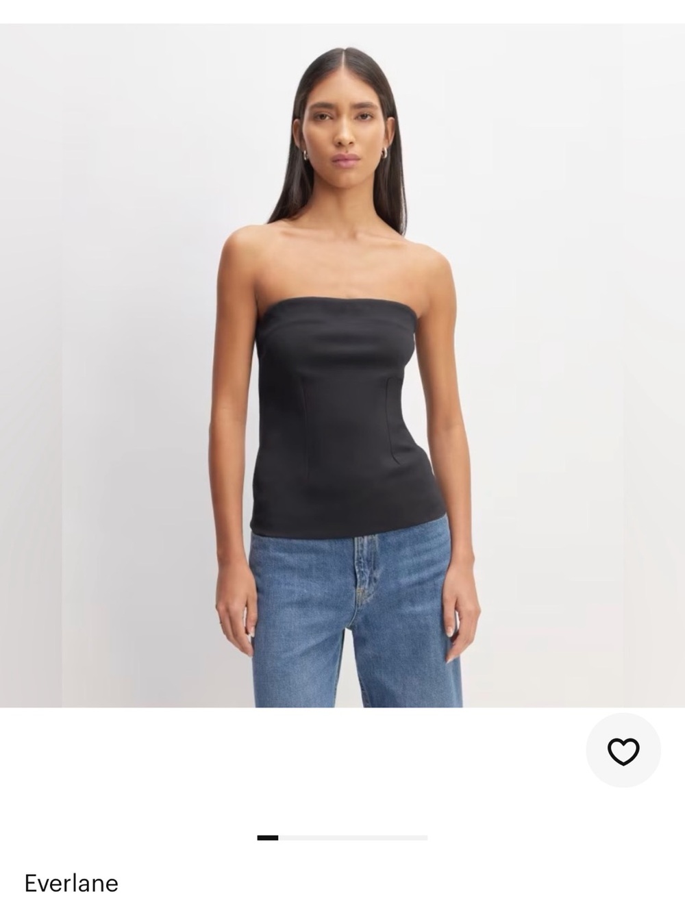 Everlane Black Strapless Sculpt Top